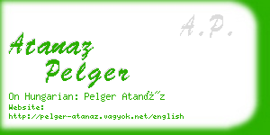 atanaz pelger business card